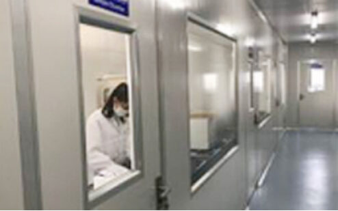 Clean corridor in the laboratory facility